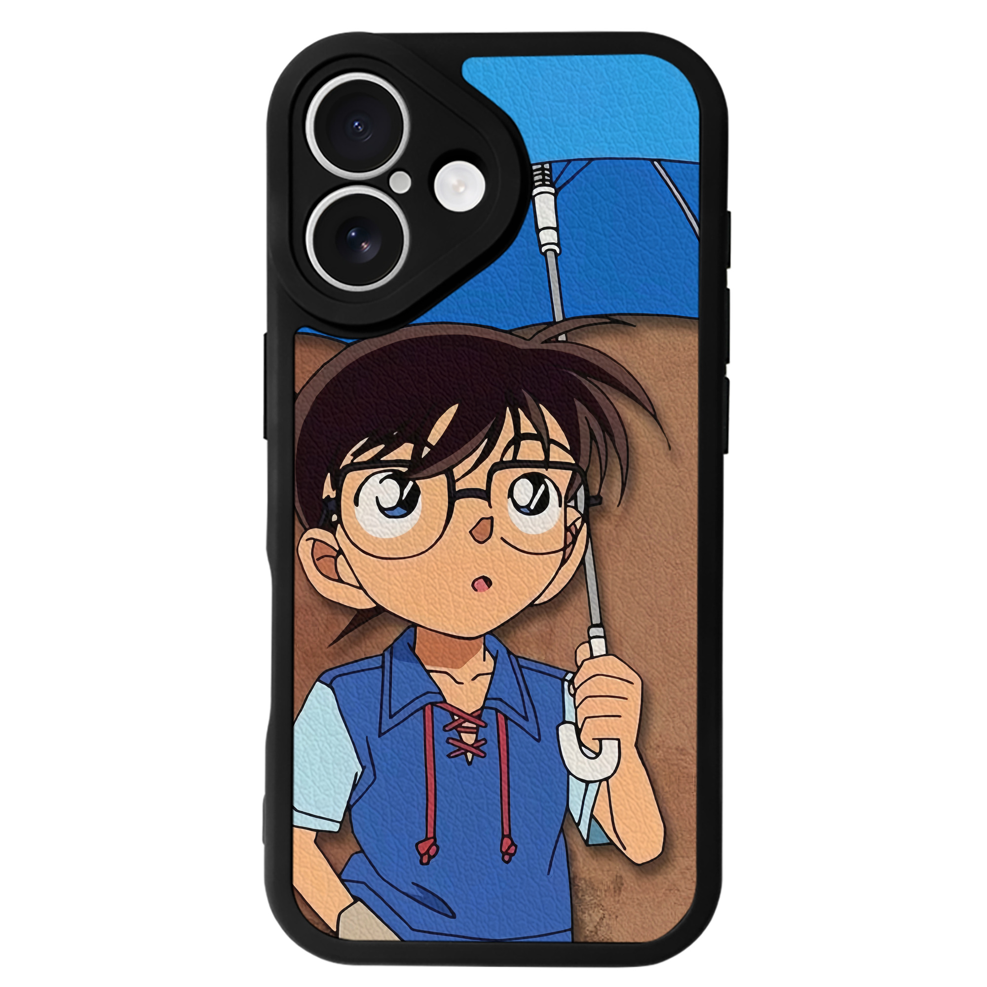 （画像用） 名探偵コナン Detective Conan 【iPhone 16シリーズ対応】シリコンスマホケース（レザー調） 材質：シリコン